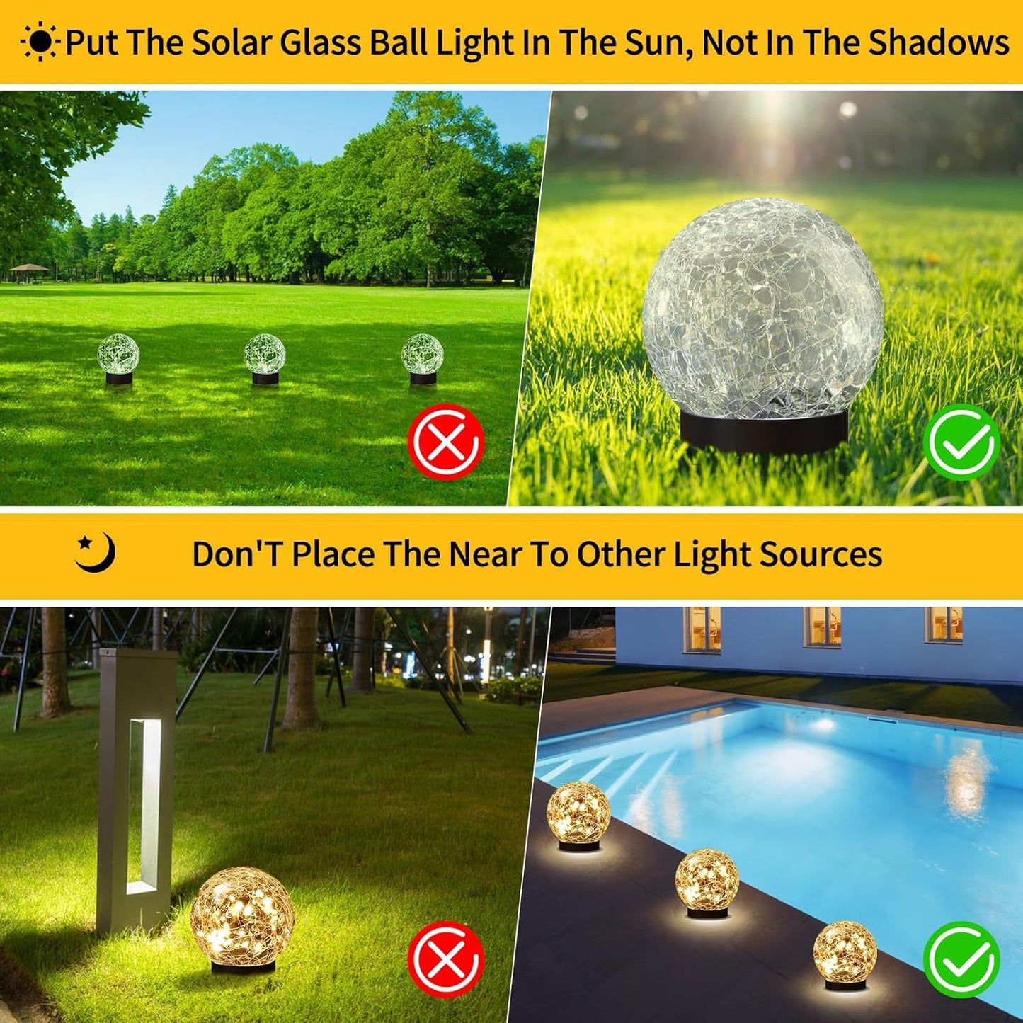 Solar Crack Ball Lamp Courtyard Landscape Lamp