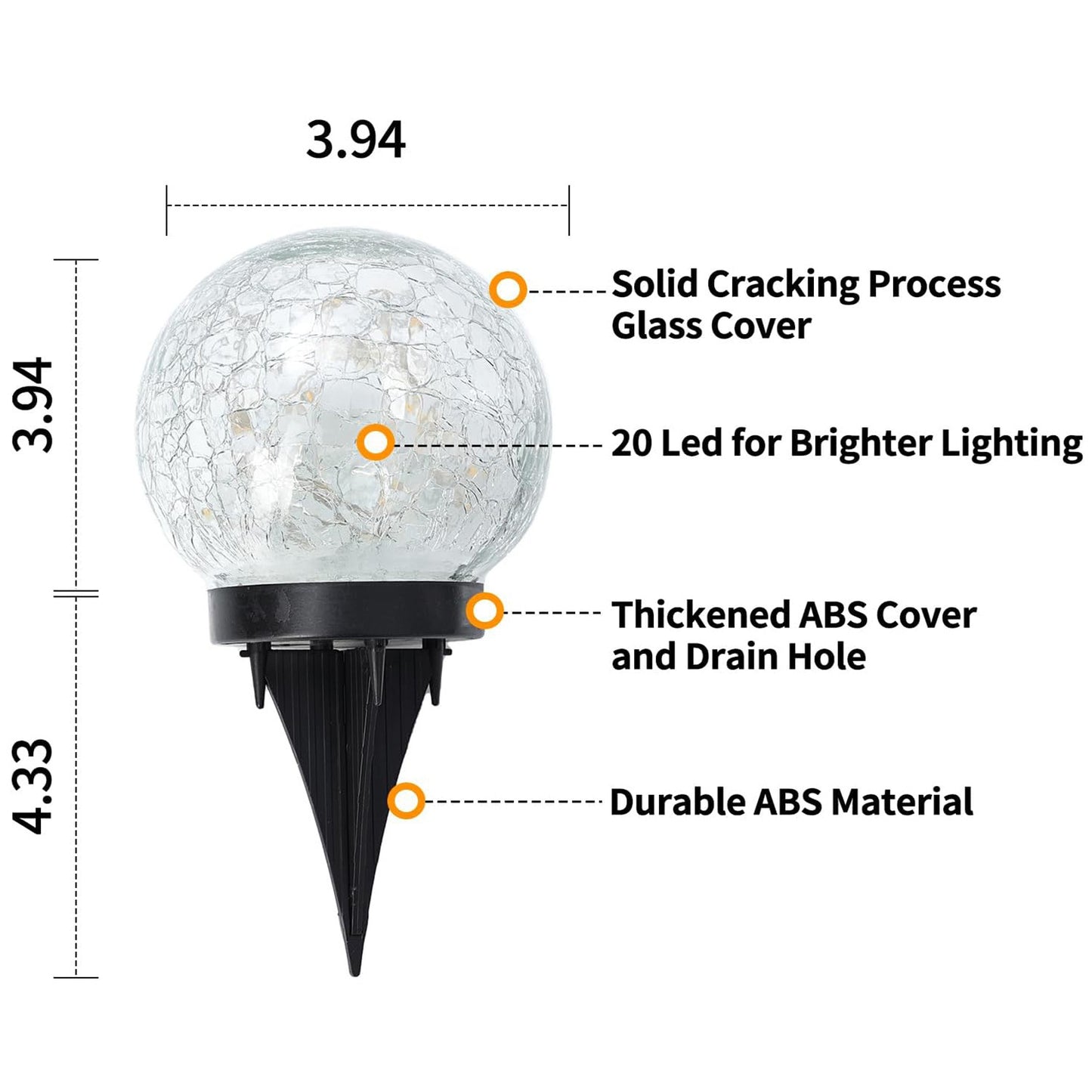 Solar Crack Ball Lamp Courtyard Landscape Lamp