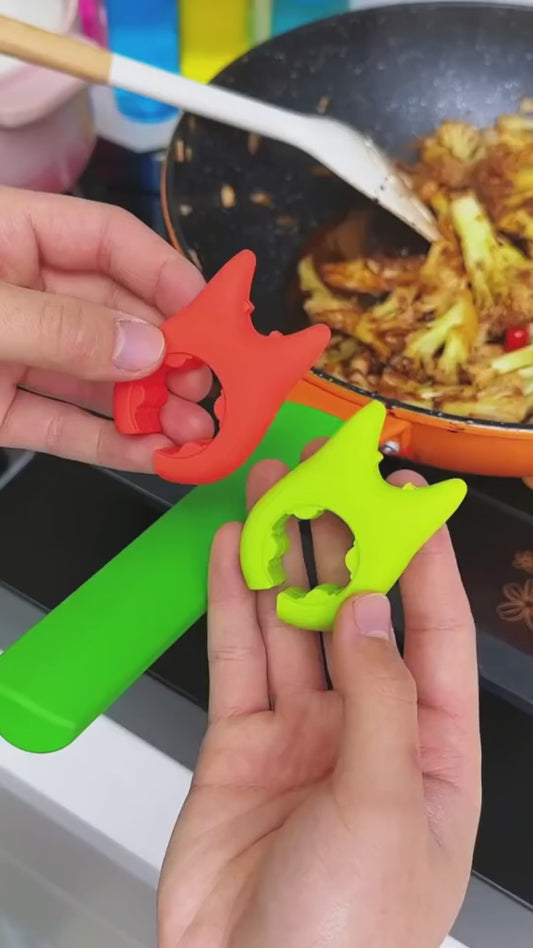Multifunctional Spatula Holder Silicone Anti-overflow Spoon Holder Cooking Pot Anti-scalding Clip Kitchen Gadgets